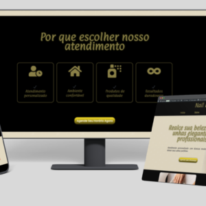 Landing Page Nail Elegance Black – Template Profissional para Manicure e Estética