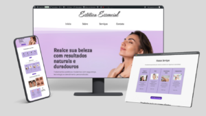 Landing Page Estética Essencial Lilás – Template para Clínicas e Estética Facial