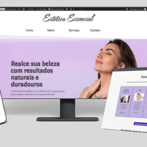 Landing Page Estética Essencial Lilás – Template para Clínicas e Estética Facial